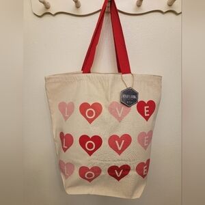 NWT "Love" Canvas Tote